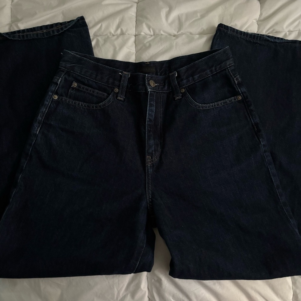 Uniqlo Unisex Deep Indigo wide leg Jeans